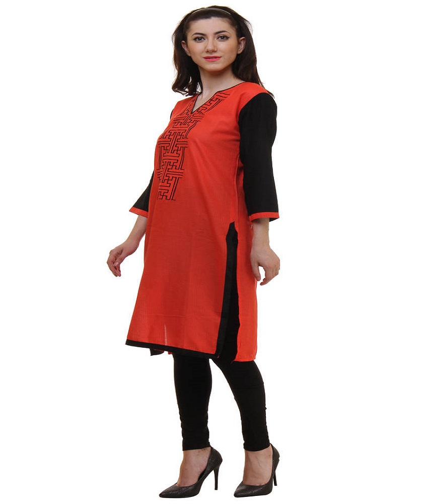 Ritzzy Cotton Embroidery Kurti