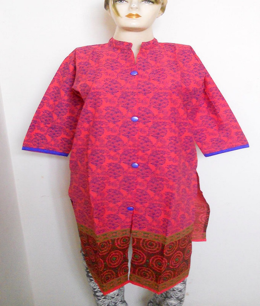  Cotton 40-40 Front Slit Kurti
