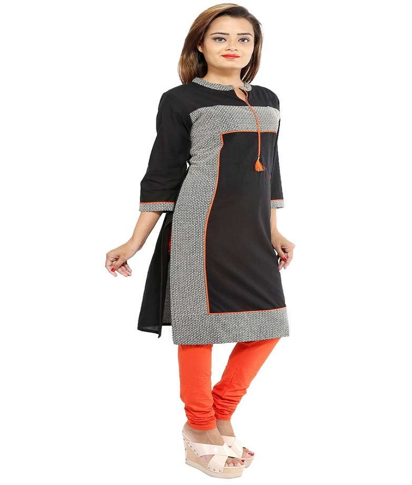 Cotton A-line Printed Kurti