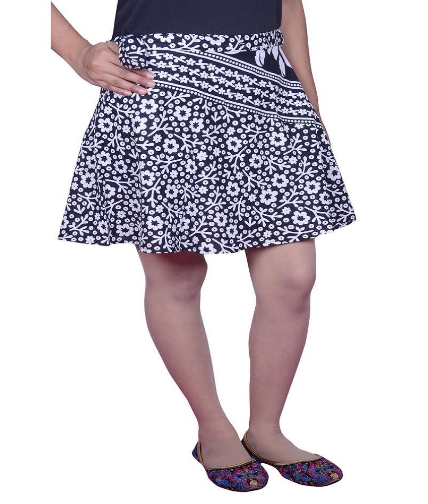Cotton Printed Wrap Around Short Skirt