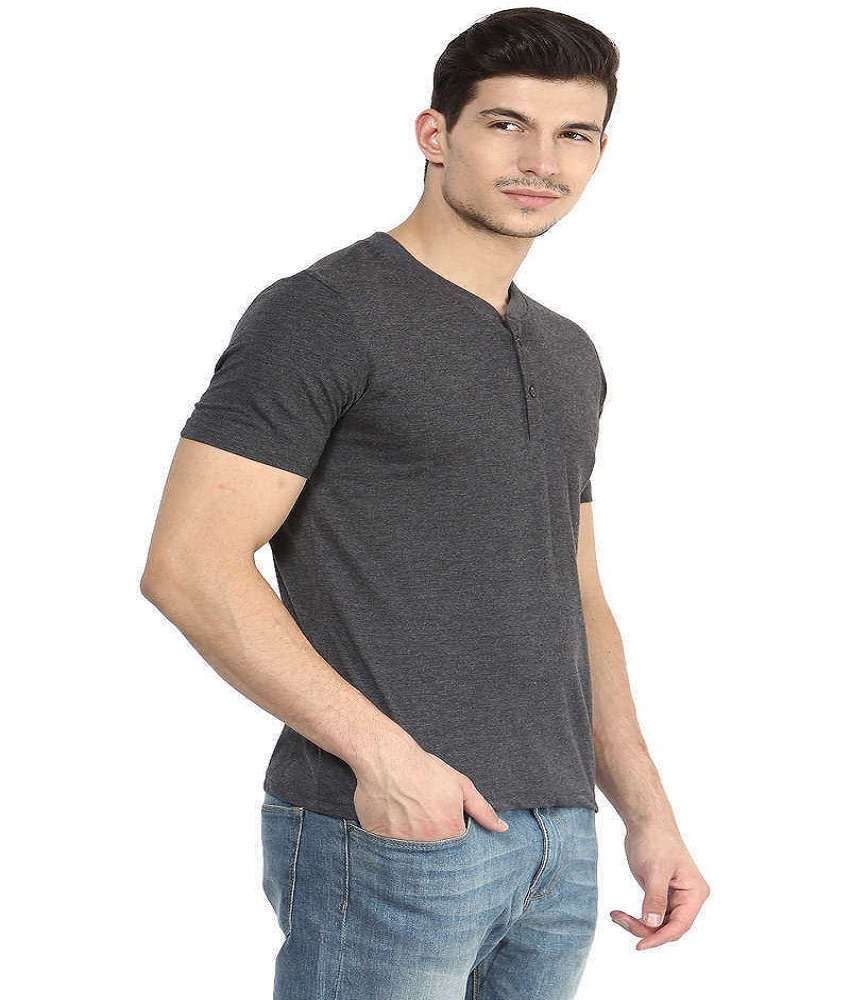  Black Henley Colour Black T- shirt